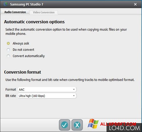 Screenshot Samsung PC Studio per Windows XP