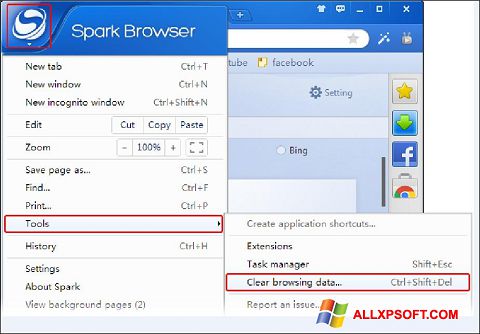 Screenshot Spark per Windows XP