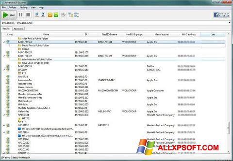 Screenshot Advanced IP Scanner per Windows XP