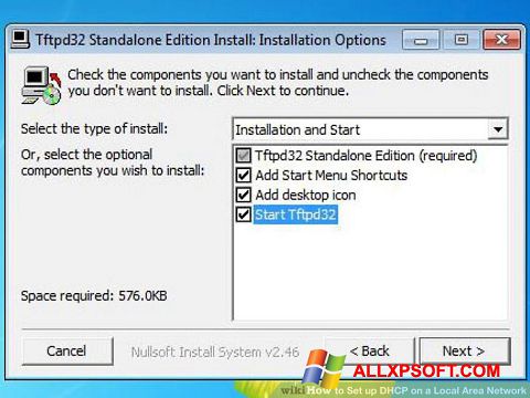 Screenshot Tftpd32 per Windows XP