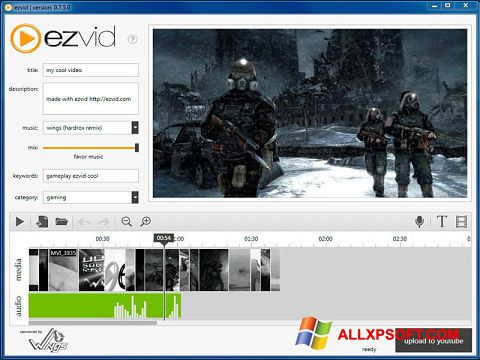 Screenshot Ezvid per Windows XP