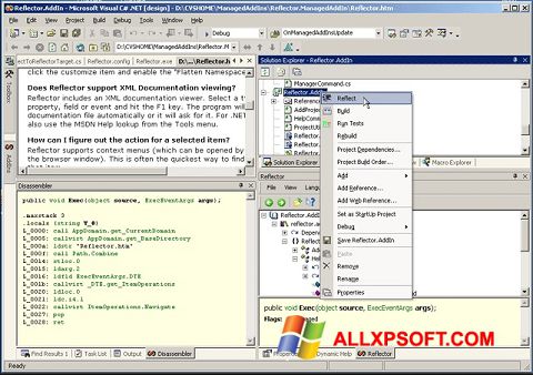 Screenshot Reflector per Windows XP
