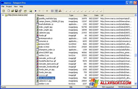 Screenshot Teleport Pro per Windows XP