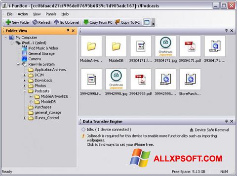 Screenshot iFunBox per Windows XP