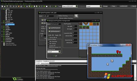 Screenshot GameMaker: Studio per Windows XP