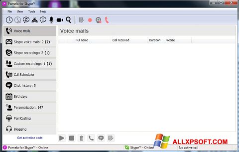 Screenshot Pamela for Skype per Windows XP