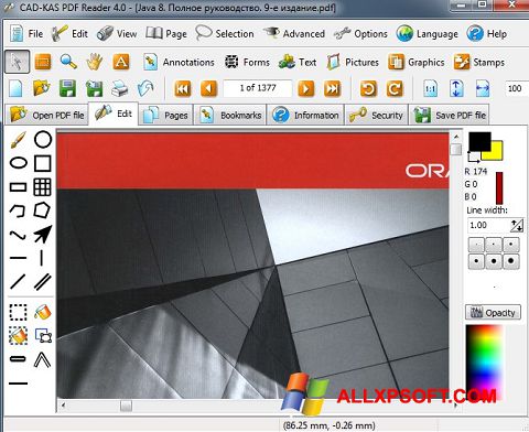 Screenshot PDF Reader per Windows XP