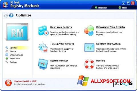 Screenshot Registry Mechanic per Windows XP