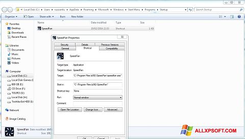 Screenshot SpeedFan per Windows XP
