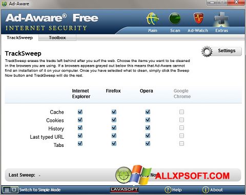 Screenshot Ad-Aware per Windows XP