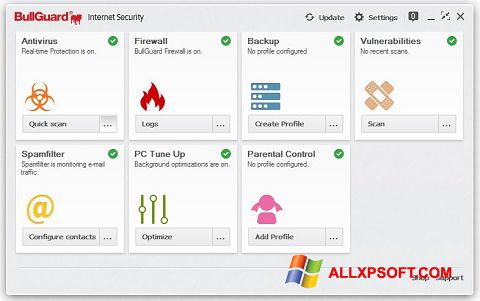Screenshot BullGuard per Windows XP