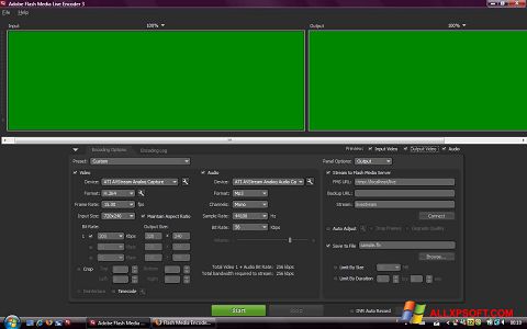 Screenshot Adobe Media Encoder per Windows XP