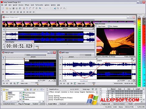 Screenshot Sound Forge per Windows XP
