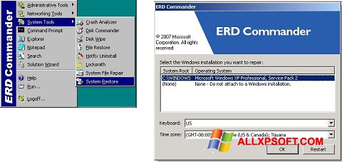 Screenshot ERD Commander per Windows XP