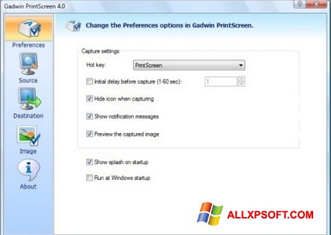 Screenshot Gadwin PrintScreen per Windows XP