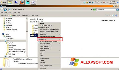 Screenshot MagicISO per Windows XP