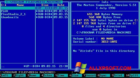 Screenshot Norton Commander per Windows XP