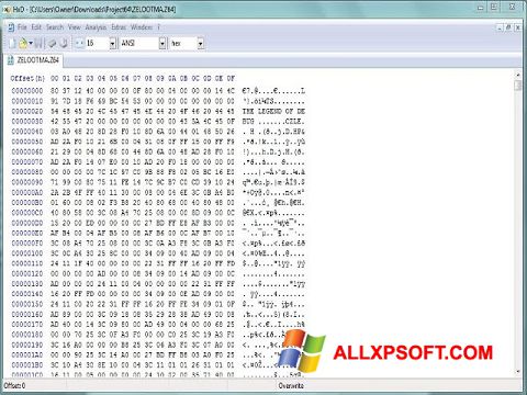 Screenshot HxD Hex Editor per Windows XP