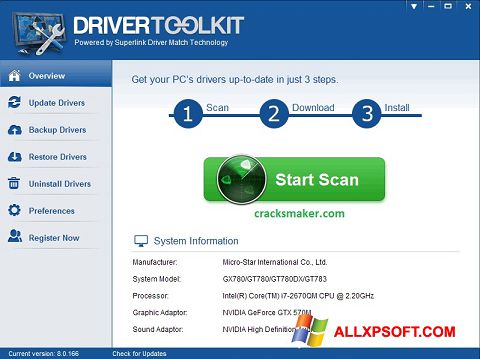 Screenshot Driver Toolkit per Windows XP