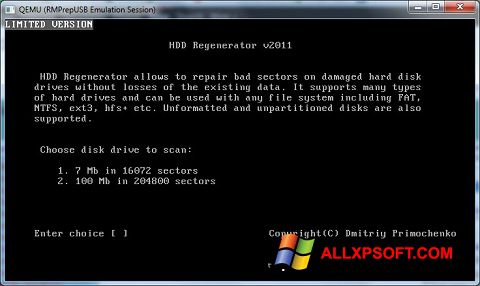 Screenshot HDD Regenerator per Windows XP