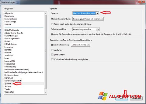 Screenshot Adobe Reader per Windows XP