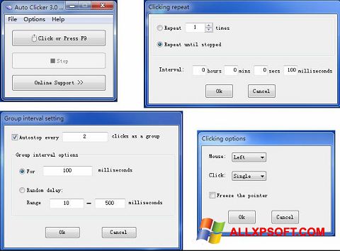 Screenshot GS Auto Clicker per Windows XP