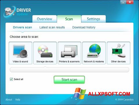 Screenshot Carambis Driver Updater per Windows XP