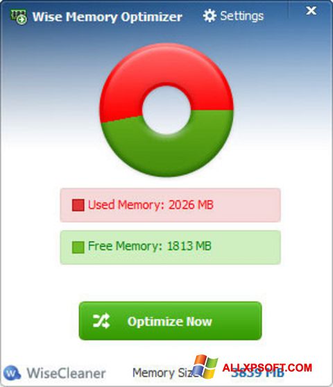 Screenshot Wise Memory Optimizer per Windows XP