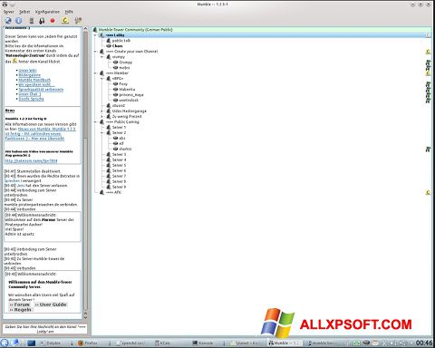 Screenshot Mumble per Windows XP