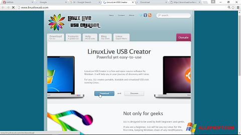 Screenshot LinuxLive USB Creator per Windows XP
