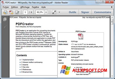 Screenshot PDFCreator per Windows XP