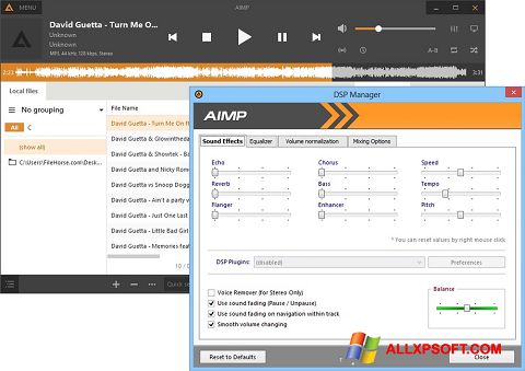 Screenshot AIMP per Windows XP