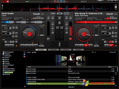 Screenshot Virtual DJ Pro per Windows XP