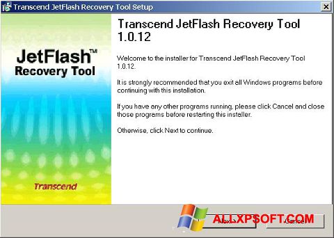 Screenshot JetFlash Recovery Tool per Windows XP