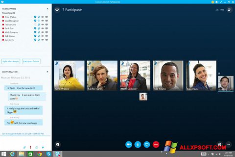 Screenshot Skype for Business per Windows XP