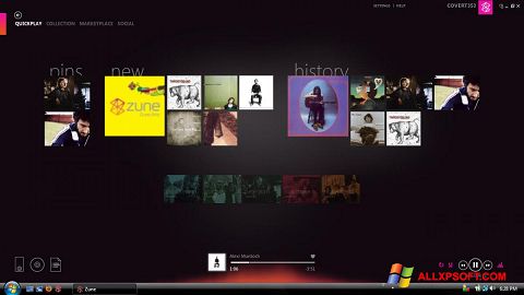 Screenshot Zune per Windows XP