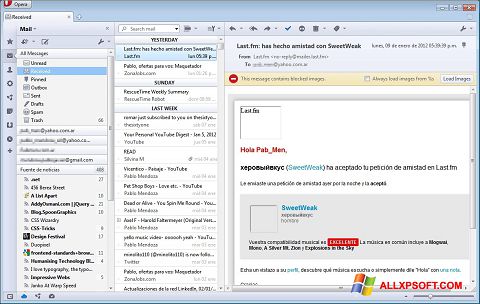 Screenshot Opera Mail per Windows XP