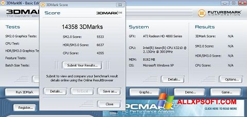 Screenshot 3DMark06 per Windows XP