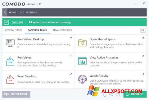 Screenshot Comodo Antivirus per Windows XP