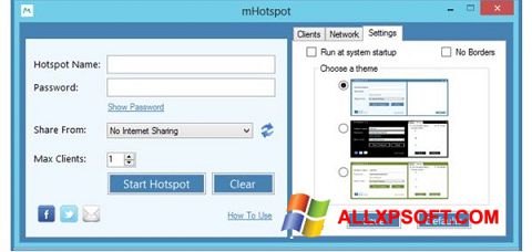 Screenshot mHotspot per Windows XP