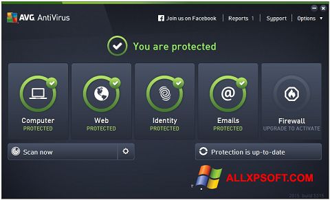 Screenshot AVG AntiVirus Pro per Windows XP