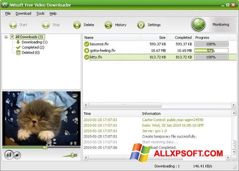 Screenshot Free Video Catcher per Windows XP