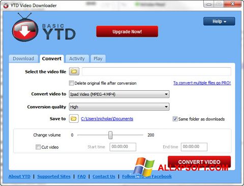 Screenshot YTD Video Downloader per Windows XP