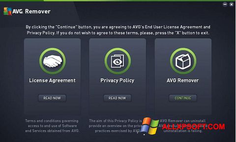 Screenshot AVG Remover per Windows XP