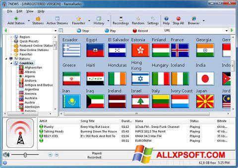 Screenshot RarmaRadio per Windows XP