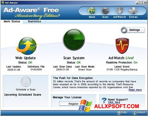 Screenshot Ad-Aware Free per Windows XP