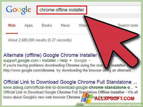 Screenshot Google Chrome Offline Installer per Windows XP