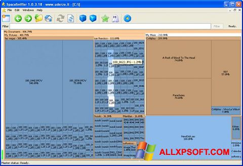 Screenshot SpaceSniffer per Windows XP