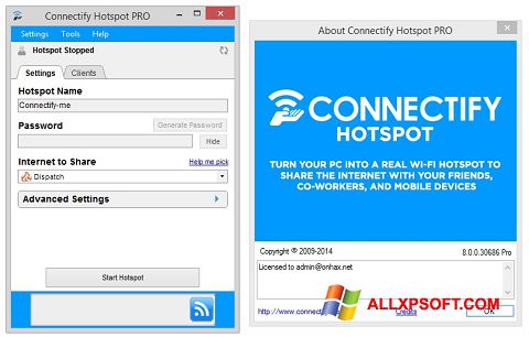 Screenshot Connectify Hotspot PRO per Windows XP