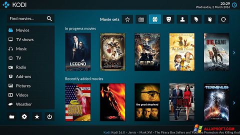 Screenshot Kodi per Windows XP